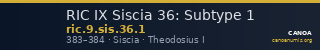 RIC IX Siscia 36: Subtype 1 — CANOA