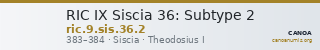 RIC IX Siscia 36: Subtype 2 — CANOA