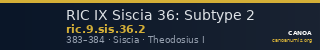 RIC IX Siscia 36: Subtype 2 — CANOA
