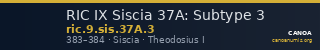 RIC IX Siscia 37A: Subtype 3 — CANOA
