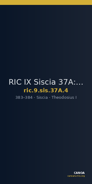 RIC IX Siscia 37A: Subtype 4 — CANOA