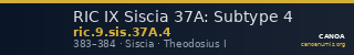 RIC IX Siscia 37A: Subtype 4 — CANOA
