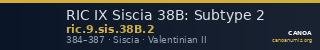 RIC IX Siscia 38B: Subtype 2 — CANOA