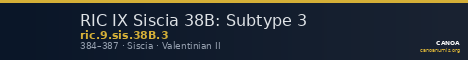 RIC IX Siscia 38B: Subtype 3 — CANOA