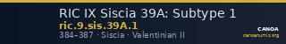 RIC IX Siscia 39A: Subtype 1 — CANOA
