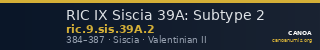 RIC IX Siscia 39A: Subtype 2 — CANOA