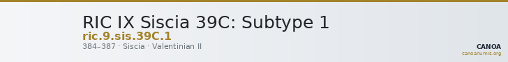 RIC IX Siscia 39C: Subtype 1 — CANOA