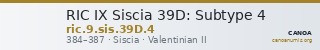 RIC IX Siscia 39D: Subtype 4 — CANOA