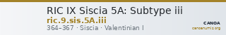 RIC IX Siscia 5A: Subtype iii — CANOA