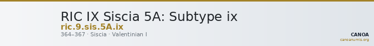 RIC IX Siscia 5A: Subtype ix — CANOA