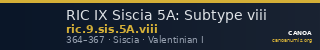 RIC IX Siscia 5A: Subtype viii — CANOA
