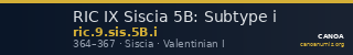 RIC IX Siscia 5B: Subtype i — CANOA