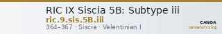 RIC IX Siscia 5B: Subtype iii — CANOA