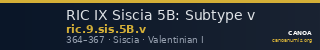 RIC IX Siscia 5B: Subtype v — CANOA
