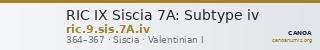 RIC IX Siscia 7A: Subtype iv — CANOA