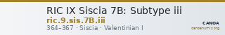 RIC IX Siscia 7B: Subtype iii — CANOA
