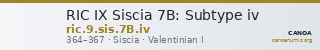 RIC IX Siscia 7B: Subtype iv — CANOA