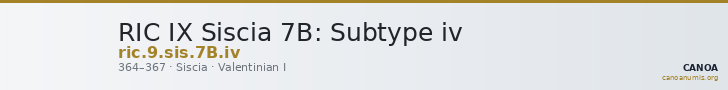 RIC IX Siscia 7B: Subtype iv — CANOA