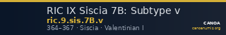 RIC IX Siscia 7B: Subtype v — CANOA