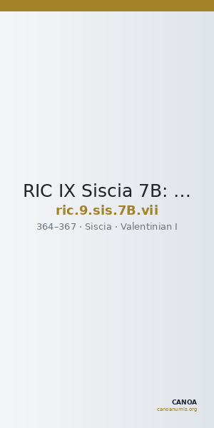 RIC IX Siscia 7B: Subtype vii — CANOA
