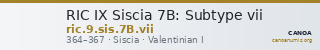 RIC IX Siscia 7B: Subtype vii — CANOA