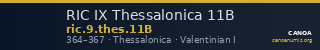 RIC IX Thessalonica 11B — CANOA