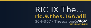 RIC IX Thessalonica 16A: Subtype viii — CANOA