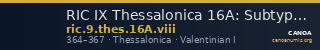 RIC IX Thessalonica 16A: Subtype viii — CANOA