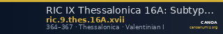 RIC IX Thessalonica 16A: Subtype xvii — CANOA