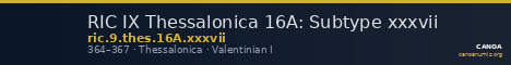RIC IX Thessalonica 16A: Subtype xxxvii — CANOA