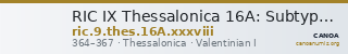 RIC IX Thessalonica 16A: Subtype xxxviii — CANOA