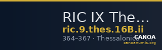 RIC IX Thessalonica 16B: Subtype ii — CANOA
