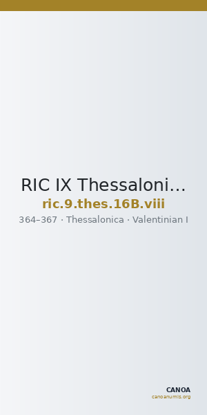 RIC IX Thessalonica 16B: Subtype viii — CANOA