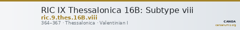 RIC IX Thessalonica 16B: Subtype viii — CANOA