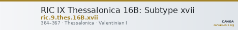 RIC IX Thessalonica 16B: Subtype xvii — CANOA
