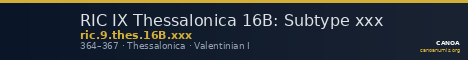 RIC IX Thessalonica 16B: Subtype xxx — CANOA