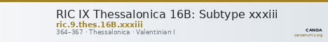 RIC IX Thessalonica 16B: Subtype xxxiii — CANOA