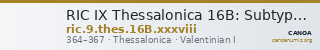 RIC IX Thessalonica 16B: Subtype xxxviii — CANOA