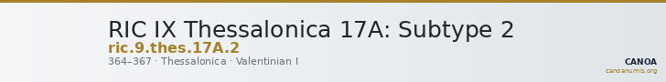 RIC IX Thessalonica 17A: Subtype 2 — CANOA