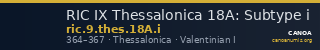 RIC IX Thessalonica 18A: Subtype i — CANOA