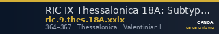 RIC IX Thessalonica 18A: Subtype xxix — CANOA