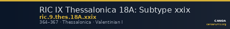 RIC IX Thessalonica 18A: Subtype xxix — CANOA