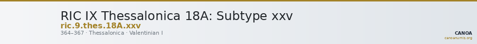 RIC IX Thessalonica 18A: Subtype xxv — CANOA