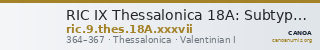 RIC IX Thessalonica 18A: Subtype xxxvii — CANOA