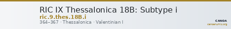 RIC IX Thessalonica 18B: Subtype i — CANOA
