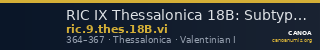 RIC IX Thessalonica 18B: Subtype vi — CANOA