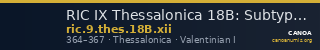 RIC IX Thessalonica 18B: Subtype xii — CANOA