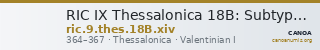 RIC IX Thessalonica 18B: Subtype xiv — CANOA