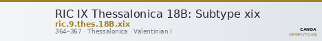 RIC IX Thessalonica 18B: Subtype xix — CANOA