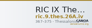RIC IX Thessalonica 26A: Subtype iv — CANOA